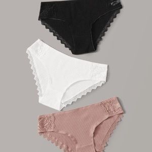 ❗️2 for 25$ ❗️ 3pack plus size lace trim panty set